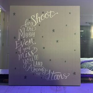 Sign to hang on wall or stand